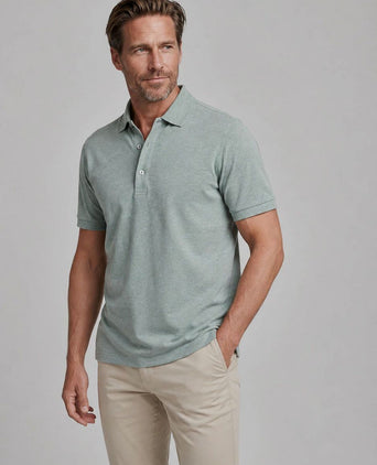 Piqué poloshirt melange groen