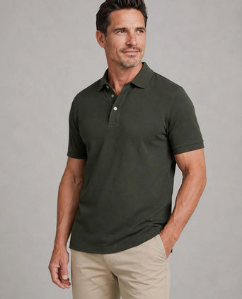Piqué poloshirt army