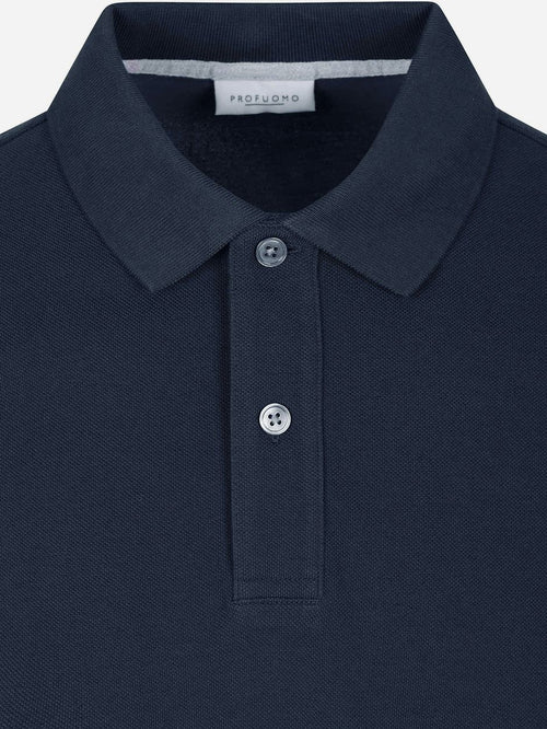 Piqué poloshirt donkerblauw