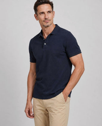 Piqué poloshirt donkerblauw