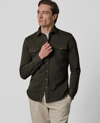 Overshirt western donkerbruin