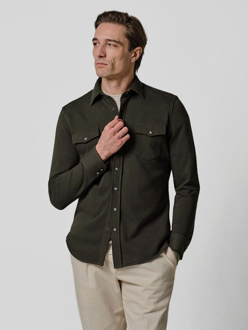 Overshirt western donkerbruin