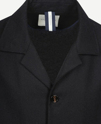Overshirt wool donkerblauw
