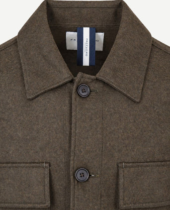 Overshirt button peached bruin