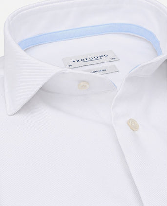 Heavy twill overhemd wit