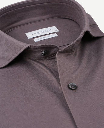 Japanese knitted overhemd mauve