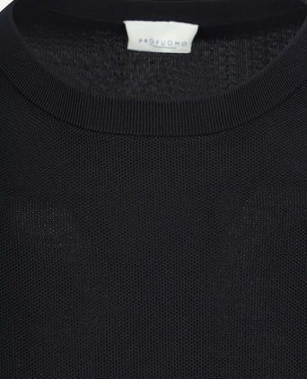Pullover structure donkerblauw