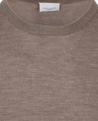 Pullover merinowol bruin