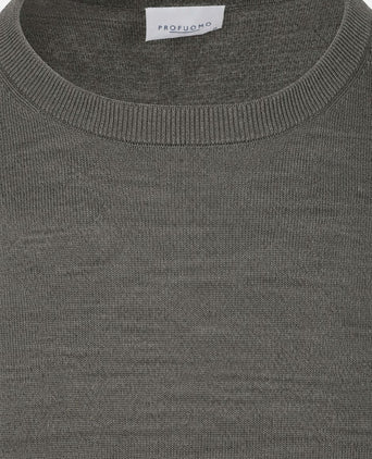 Pullover merinowol groen