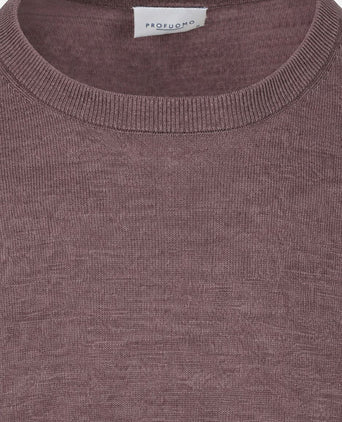 Pullover merinowol aubergine
