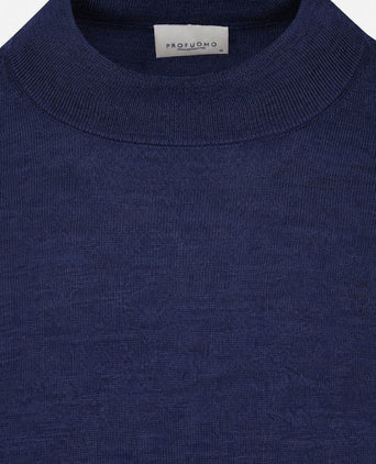 Turtleneck trui merinowol royal blue