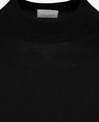Turtleneck trui merinowol zwart