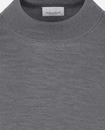 Turtleneck trui merinowol grijs