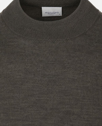 Turtleneck trui merinowol groen
