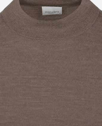 Turtleneck trui merinowol bruin