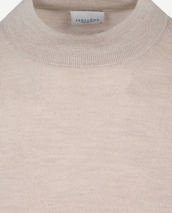 Turtleneck trui merinowol beige