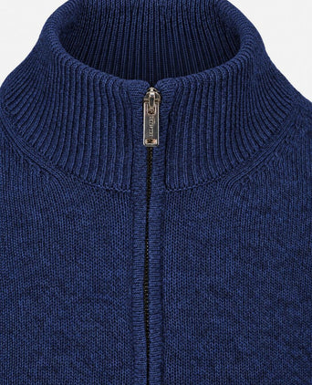 halve rits pullover woolblend royal blue