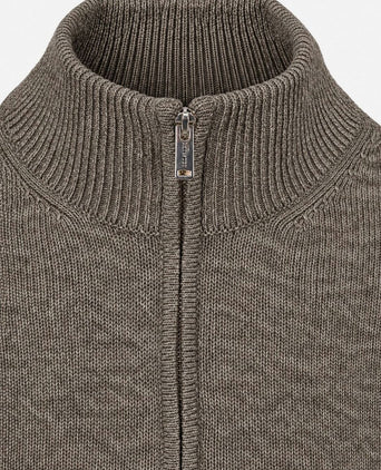 halve rits pullover woolblend groen