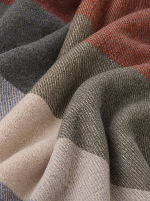 Sjaal lamswol ruiten multicolour