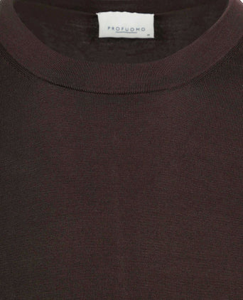 T-shirt knitted bruin