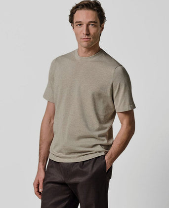 T-shirt knitted beige