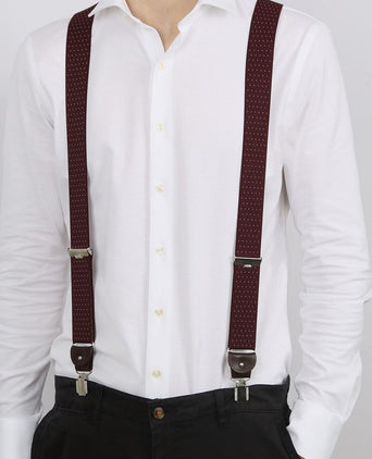 Luxe bretel bordeaux-wit