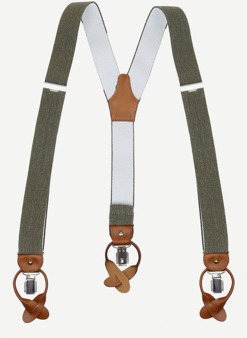 Profuomo bretels groen melange