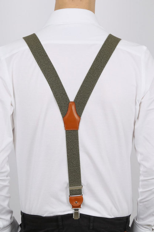 Profuomo bretels groen melange