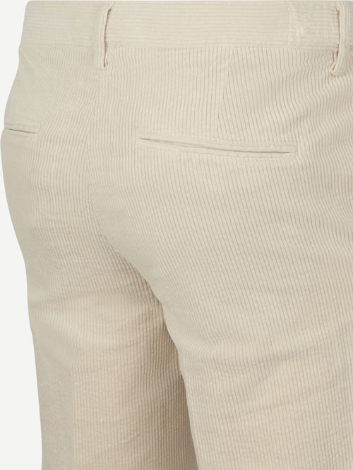 Profuomo chino corduroy ecru | Slim-fit