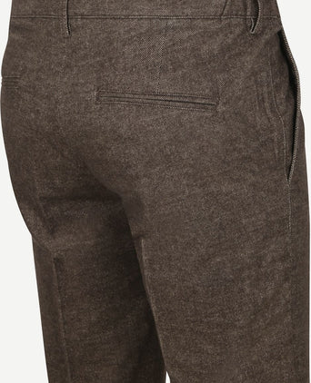 Profuomo chino flanel bruin