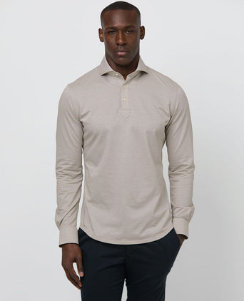 Profuomo camiche poloshirt beige | Slim-fit