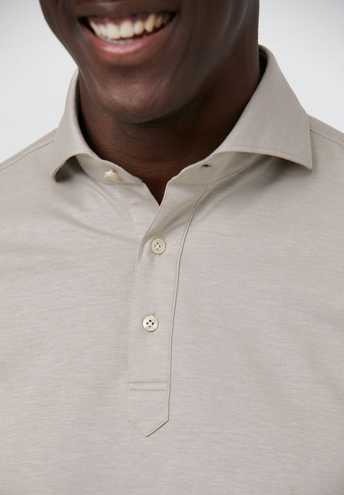 Profuomo camiche poloshirt beige | Slim-fit