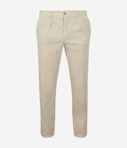 Profuomo chino corduroy ecru | Slim-fit