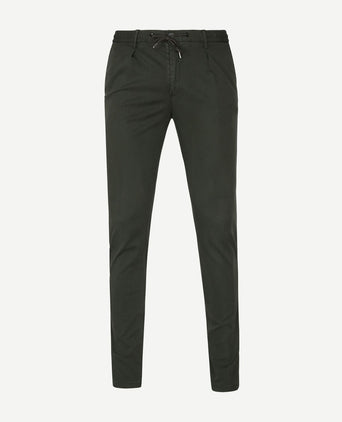 Profuomo chino donkergroen | Slim-fit