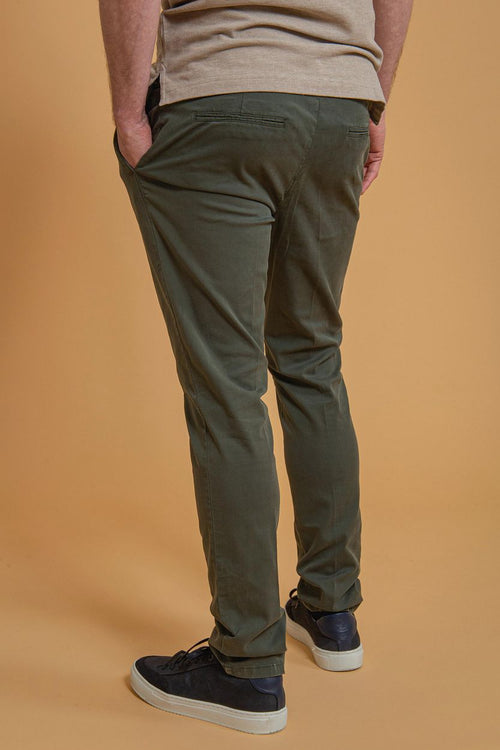 Profuomo chino donkergroen | Slim-fit