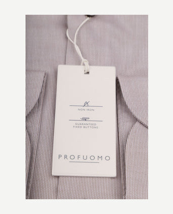 Profuomo dobby overhemd beige | Slim-fit