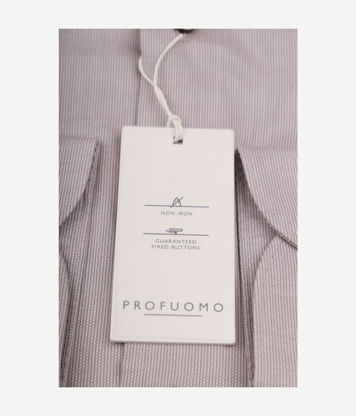 Profuomo dobby overhemd beige | Slim-fit
