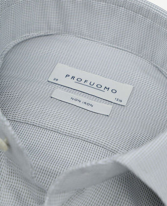 Profuomo dobby overhemd print lichtgroen | Slim-fit