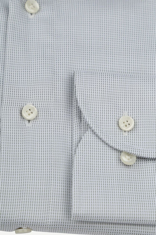 Dobby overhemd print lichtgroen