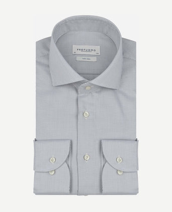 Profuomo dobby overhemd print lichtgroen | Slim-fit