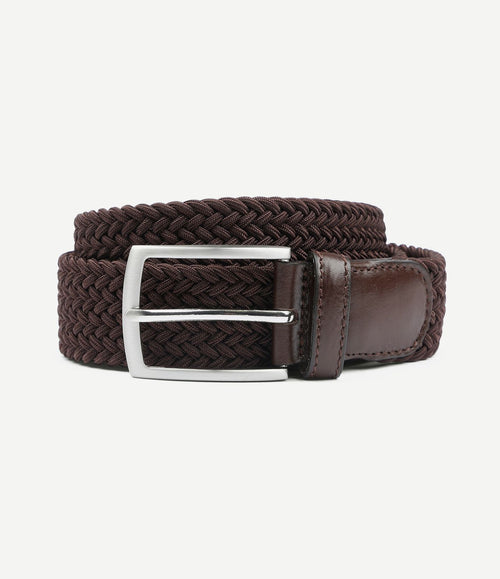 Geweven riem bruin