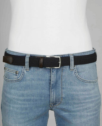 Profuomo geweven riem donkerblauw