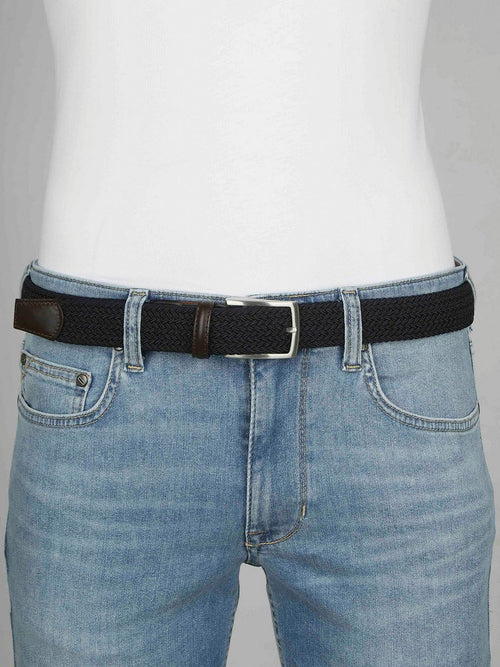 Profuomo geweven riem donkerblauw