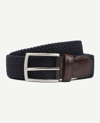 Geweven riem donkerblauw