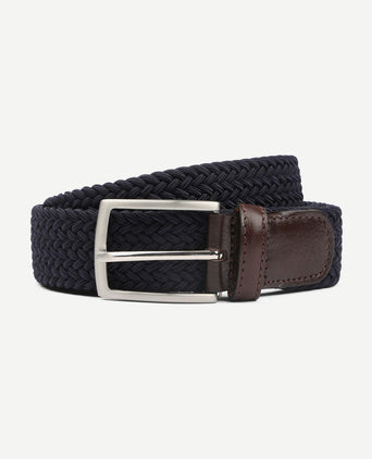Geweven riem donkerblauw