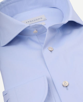 Profuomo hadleighs royal twill shirt no6 blauw | Slim-fit