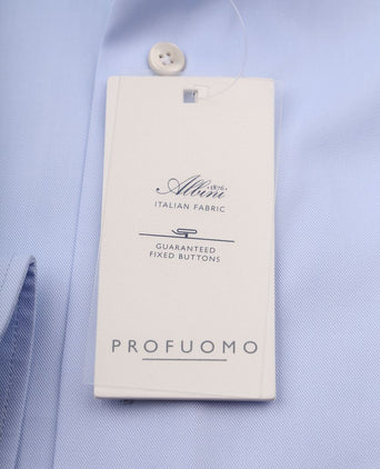 Profuomo hadleighs royal twill shirt no6 blauw | Slim-fit