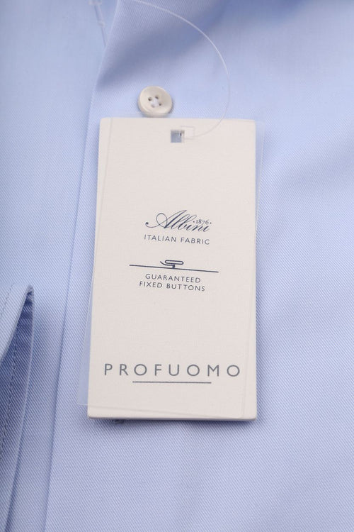 Profuomo hadleighs royal twill shirt no6 blauw | Slim-fit