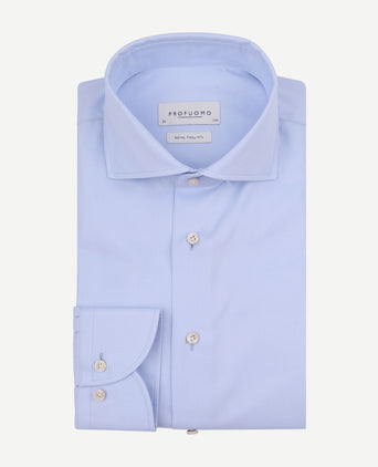 Profuomo hadleighs royal twill shirt no6 blauw | Slim-fit
