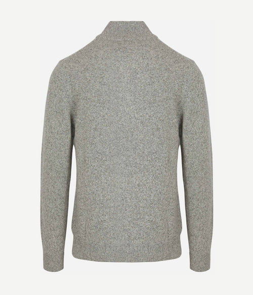 Profuomo halve rits pullover lamswol melange grijs